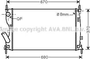 Ava Quality Cooling FD 2408 - Радиатор, охлаждение двигателя autosila-amz.com