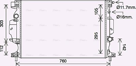 Ava Quality Cooling FD2642 - Радиатор, охлаждение двигателя autosila-amz.com