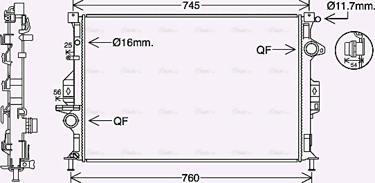 Ava Quality Cooling FD2639 - Радиатор, охлаждение двигателя autosila-amz.com