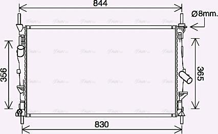 Ava Quality Cooling FD2628 - Радиатор, охлаждение двигателя autosila-amz.com