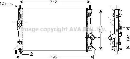 Ava Quality Cooling FD 2369 - Радиатор, охлаждение двигателя autosila-amz.com