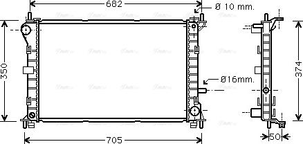 Ava Quality Cooling FD 2379 - Радиатор, охлаждение двигателя autosila-amz.com