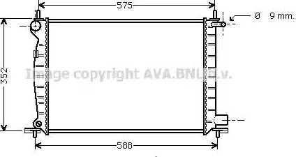 Ava Quality Cooling FD 2225 - Радиатор, охлаждение двигателя autosila-amz.com