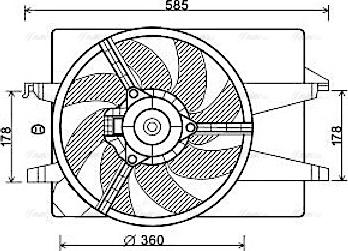 Ava Quality Cooling FD 7551 - Вентилятор, охлаждение двигателя autosila-amz.com