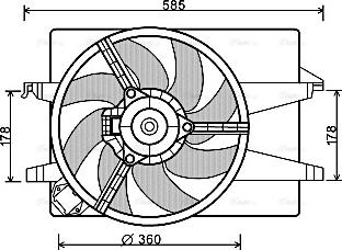 Ava Quality Cooling FD 7553 - Вентилятор, охлаждение двигателя autosila-amz.com