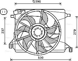 Ava Quality Cooling FD7560 - Вентилятор, охлаждение двигателя autosila-amz.com