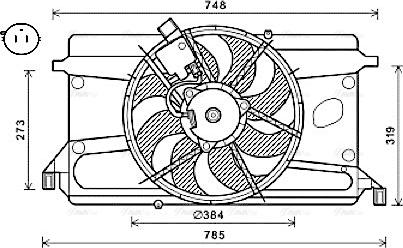 Ava Quality Cooling FD7573 - Вентилятор, охлаждение двигателя autosila-amz.com