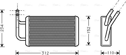 Ava Quality Cooling FDA6215 - Теплообменник, отопление салона autosila-amz.com