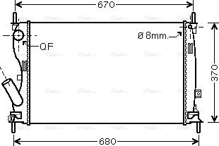 Ava Quality Cooling FDA2408 - Радиатор, охлаждение двигателя autosila-amz.com