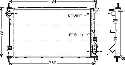 Ava Quality Cooling FDA2411 - Радиатор, охлаждение двигателя autosila-amz.com