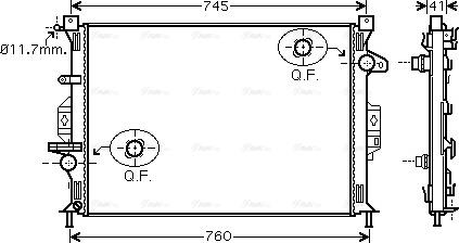 Ava Quality Cooling FDA2424 - Радиатор, охлаждение двигателя autosila-amz.com