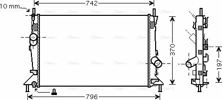 Ava Quality Cooling FDA2369 - Радиатор, охлаждение двигателя autosila-amz.com