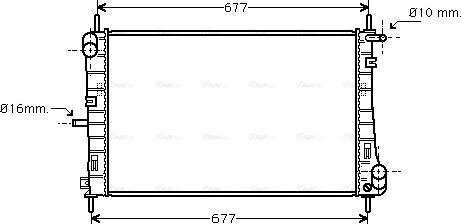 Ava Quality Cooling FDA2338 - Радиатор, охлаждение двигателя autosila-amz.com