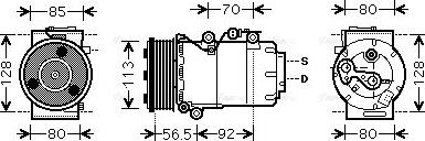 Ava Quality Cooling FDAK497 - Компрессор кондиционера autosila-amz.com