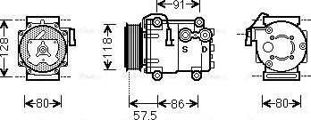 Ava Quality Cooling FDAK451 - Компрессор кондиционера autosila-amz.com