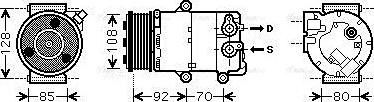 Ava Quality Cooling FDAK415 - Компрессор кондиционера autosila-amz.com