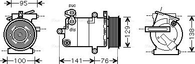 Ava Quality Cooling FDAK417 - Компрессор кондиционера autosila-amz.com