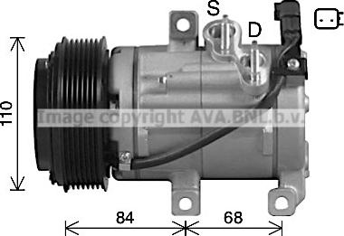 Ava Quality Cooling FDK682 - Компрессор кондиционера autosila-amz.com