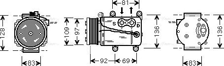 Ava Quality Cooling FD K171 - Компрессор кондиционера autosila-amz.com