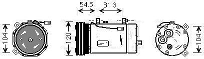 Ava Quality Cooling FDAK307 - Компрессор кондиционера autosila-amz.com