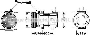 Ava Quality Cooling FD K290 - Компрессор кондиционера autosila-amz.com