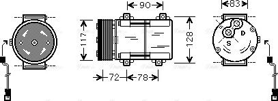 Ava Quality Cooling FDAK285 - Компрессор кондиционера autosila-amz.com