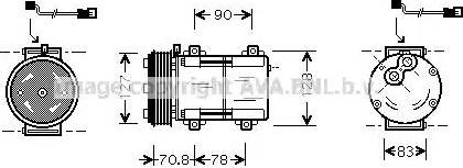 Ava Quality Cooling FD K281 - Компрессор кондиционера autosila-amz.com