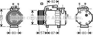 Ava Quality Cooling FDK468 - Компрессор кондиционера autosila-amz.com