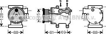 Ava Quality Cooling FD K437 - Компрессор кондиционера autosila-amz.com