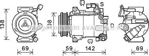 Ava Quality Cooling FDK603 - Компрессор кондиционера autosila-amz.com