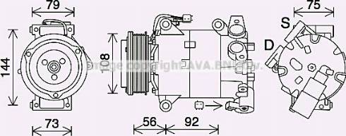 Ava Quality Cooling FDK636 - Компрессор кондиционера autosila-amz.com