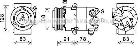 Ava Quality Cooling FDK621 - Компрессор кондиционера autosila-amz.com