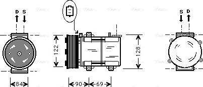 Ava Quality Cooling FD K352 - Компрессор кондиционера autosila-amz.com