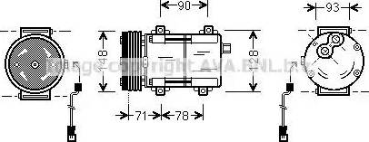 Ava Quality Cooling FD K277 - Компрессор кондиционера autosila-amz.com