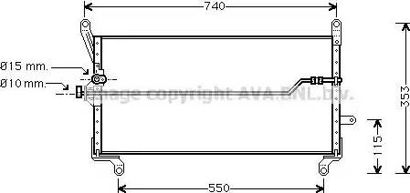 Ava Quality Cooling FT 5171 - Конденсатор кондиционера autosila-amz.com