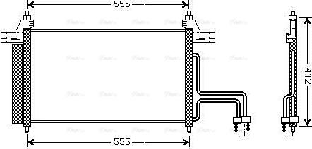 Ava Quality Cooling FT5253D - Конденсатор кондиционера autosila-amz.com