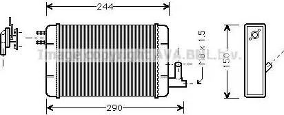 Ava Quality Cooling FT 6091 - Теплообменник, отопление салона autosila-amz.com