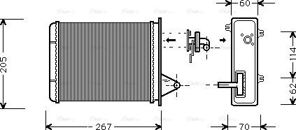Ava Quality Cooling FT 6089 - Радиатор отопителя autosila-amz.com