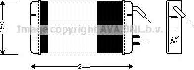 Ava Quality Cooling FT 6082 - Теплообменник, отопление салона autosila-amz.com