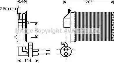 Ava Quality Cooling FT 6259 - Теплообменник, отопление салона autosila-amz.com