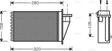 Ava Quality Cooling FT 6266 - Теплообменник, отопление салона autosila-amz.com