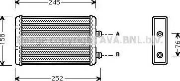 Ava Quality Cooling FT 6220 - Теплообменник, отопление салона autosila-amz.com
