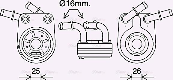 Ava Quality Cooling FT3458 - Масляный радиатор, двигательное масло autosila-amz.com