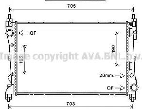 Ava Quality Cooling FT2449 - Радиатор, охлаждение двигателя autosila-amz.com