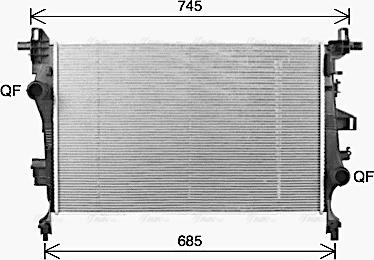 Ava Quality Cooling FT2468 - Радиатор, охлаждение двигателя autosila-amz.com