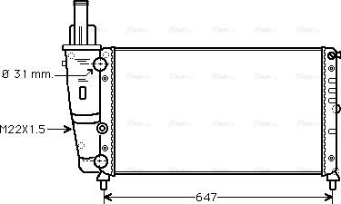 Ava Quality Cooling FT 2141 - Радиатор, охлаждение двигателя autosila-amz.com