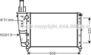 Ava Quality Cooling FT 2138 - Радиатор, охлаждение двигателя autosila-amz.com