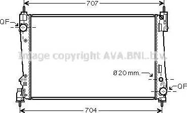 Ava Quality Cooling FT 2312 - Радиатор, охлаждение двигателя autosila-amz.com