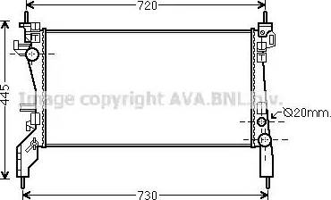 Ava Quality Cooling FT 2380 - Радиатор, охлаждение двигателя autosila-amz.com