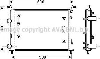 Ava Quality Cooling FT 2336 - Радиатор, охлаждение двигателя autosila-amz.com